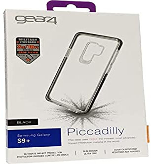 Gear4 Piccadilly Klarsichthülle mit verbessertem Stoßschutz [D3O-geschützt], schlankes, Robustes Design für Samsung Galaxy S9 Plus – Schwarz