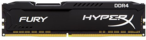 HyperX HX432C18FB/16 FURY DDR4 Memoria 16 GB, 3200 MHz CL18 DIMM XMP, Nero