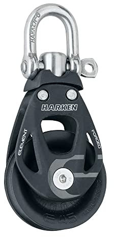 Harken Block Element Einfach/Wirbel Réa de 45 mm Pour Cordage jusqu'à 12 mm