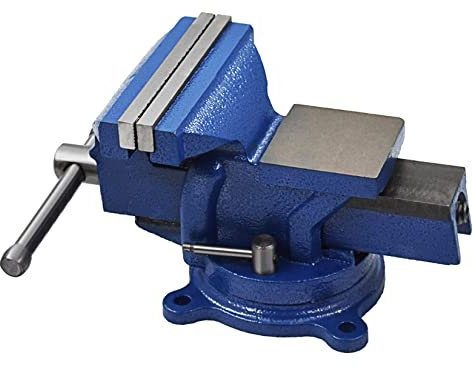 Strapazierfähiger Schraubstock mit 360°-Drehgelenk und Verriegelung, große Größe, Amboss-Oberseite (15,2 cm)