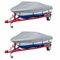 vidaXL 2X Bootspersenning Persenning Bootsabdeckplane Bootsabdeckung Bootsplane Abdeckplane Abdeckung Grau Länge 427-488cm Breite 173cm