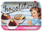 Lashuma Retro Melamintablett Motiv: Schokolade, Rechteckiges Küchentablett bunt, Serviertablett klein 31x23 cm