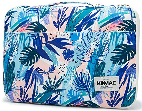 Kinmac 360° Protective Water Resistant Laptop Case Bag Sleeve with Handle for Surface Pro,MacBook Pro 13,MacBook 12,New MacBook Air 13 Retina,iPad pro 12.9 and 12 inch-13.3 inch Laptop (Sea Glass)