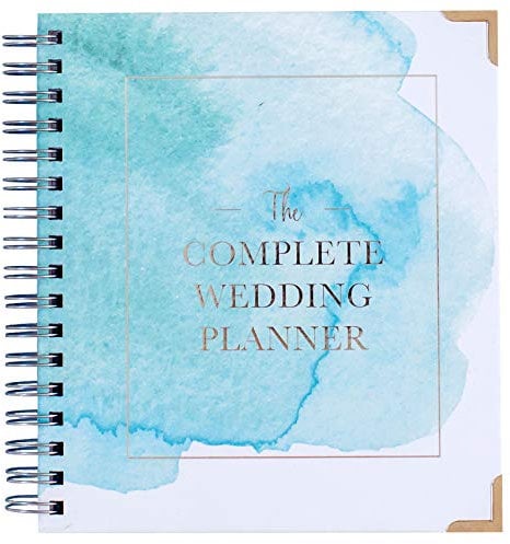 Wedding Planner Watercolour Design - UK Bridal Planning Book Journal & Organising Diary, Engagement Gift, Countdown Calendar