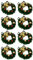 VOSAREA 8Pcs Weihnachten Votiv Kerzenhalter Ringe mit Jingle Bell Beeren Mini Kerzenringe Kränze für Weihnachten Säule Kerzenhalter Urlaub Abendessen Tisch Herzstück Dekor 6Cm