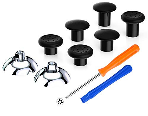 eXtremeRate ThumbsGear Joysticks Ajustables para Mando Xbox Series X S/One Elite/One S X - Joystick Ergonómico con Grip Convexo Cóncavo de 3 Alturas Thumbsticks para Xbox Control (Plata Cromo)