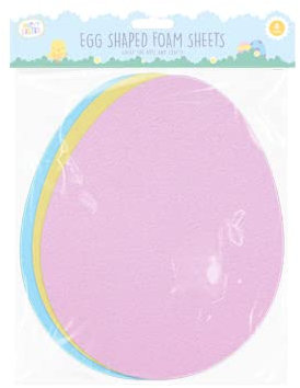 Easter EAS1909 Egg Foam Shapes | Large | 8pcs, Multicolor