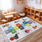 Carpettex Kinderteppich rutschfest | Himmel und Hölle Circus Design 160 x 230 cm | Kein Abwurf | Kurzflor und Waschbarer Spielteppich für Kinderzimmer für Mädchen und Jungen | Grau, Löwe, Zelt