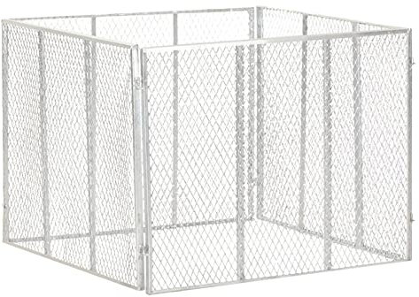 Tidyard Composteur de jardin en fer galvanisé 100 x 100 x 77 cm Composteur avec capacité production Humus Engrais naturel de jardin Résistant aux intempéries Extérieur