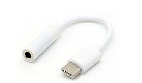 Adaptador de cable tipo C/Jack para Honor 50 Smartphone Audio USB-C Auriculares Cargador de auriculares (blanco)