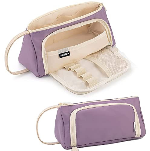 SeBeLi Federmäppchen Mäppchen Mädchen Groß Kapazität Federtasche Federmappe Etui für Teenager Mädchen Erwachsene Schlamppermäppchen Aesthetic Pencil case (Dunkelviolett)