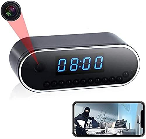 Spy Hidden Alarm Clock Camera, Full HD 1080P Mini Hidden Camera Surveillance Camera Motion Detection Security Nanny Cam Video Recording 58