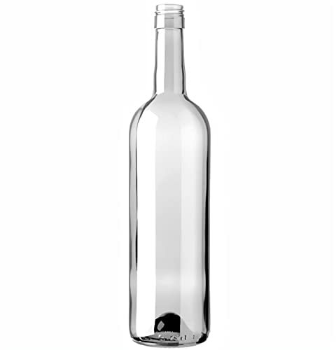 La zappa Bottiglia in Vetro per Vino Bordolese Ecova con imboccatura a Tappo di Sughero 750 mL (Confezione da 100 Pezzi)