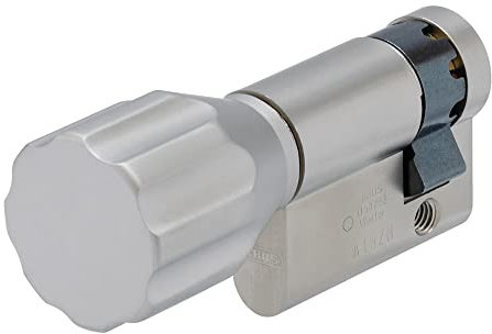ABUS Demi-cylindre 10/K50 - Demi-cylindre avec bouton rond pour verrouiller sans clé