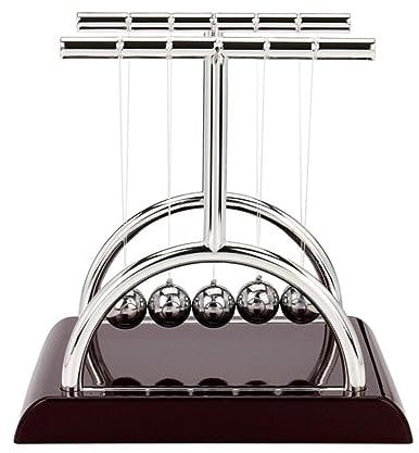 Newton's Balance Ball, Classic Pendulum with 5 Balls Interesting Science Physics Learning Toys Decorative Gadget for Home Office Desk Decorations