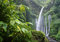 wandmotiv24 Fototapete Dschungelwasserfall, XL 350 x 245 cm - 7 Teile, Wanddeko, Wandbild, Wandtapete, M0174