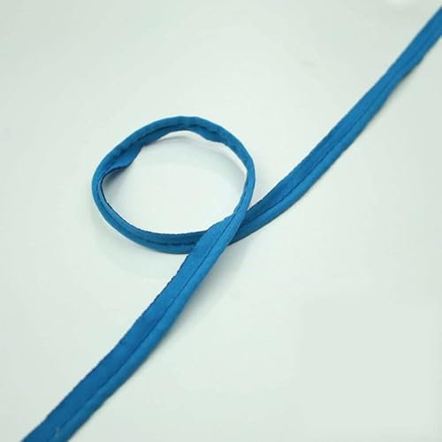 40 Colours - 10mm Flanged Insertion Piping Cord Edging Border Trim - PER METRE (1 Metre, Turquoise Blue X482)