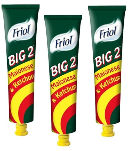 Friol Big 2 Lot de 3 sauces au ketchup et à la mayonnaise dans un tube de 190 g