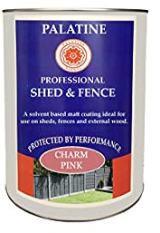 Palatine Professional Shed & Fence 2.5lt | Oil Based Paint for use on Sheds & Fences (Charm Pink)