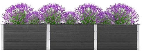 vidaXL Garten-Hochbeet 300x50x54 cm WPC Grau