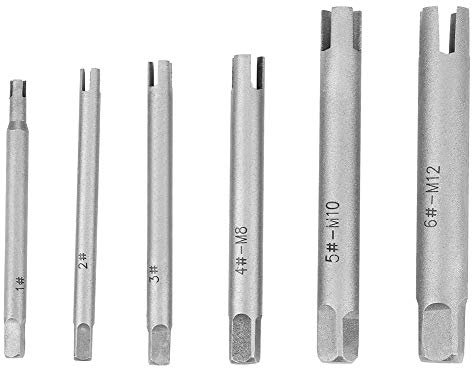 Vis Dénudée, Tarauds à Tête Cassée en Acier Kit de Retrait de Vis Dénudées Ensemble D'Extracteurs de Tarauds, Extracteurs de Tarauds (6 pièces)