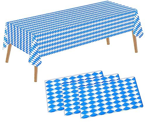 ASTARON 3 Stück Oktoberfest-Tischdecken, Party-Tischdecken, 137 x 274 cm, rechteckige Oktoberfest-Tischdecke, Oktoberfest-Dekoration, Oktoberfest-Dekoration