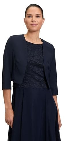 Vera Mont Damen Bolero-Jacke mit Kellerfalten Night Sky,46