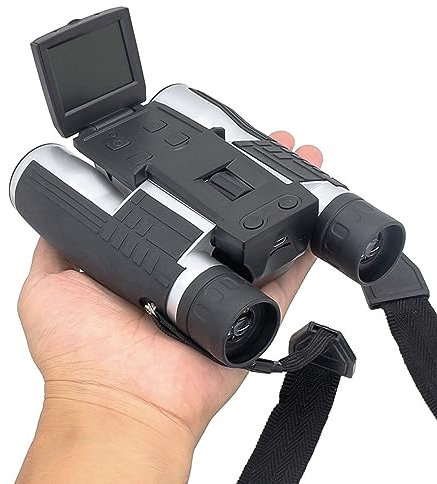 Jumelles Numériques 12X32 avec Appareil Photo, Jumelles à écran LCD 2, Caméscope Enregistreur Photo Vidéo 1080P 5MP pour L'observation des Oiseaux, Chasse, Jeu de Football,