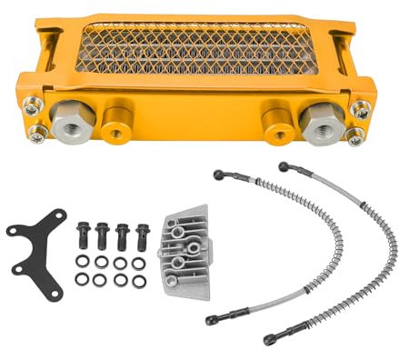 Kit de Refroidisseur D'huile de Moto, Kit de Radiateur de Moteur à Haute efficacité en Aluminium à 4 Rangées, Radiateur de Refroidissement D'huile Moteur pour Monkey 125 50cc à