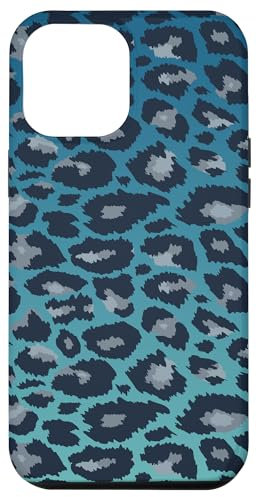 iPhone 12 Pro Max Blue Teal Ombre Leopard Cheetah Animal Print Case