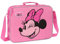 Safta MINNIE MOUSE LOVING - Außerschule Geldbörse, Aktentasche, Umhängetasche, bequem und vielseitig, Qualität und Widerstandsfähigkeit, 38 x 6 x 28 cm, Rosa, Rosa, Estándar, Casual