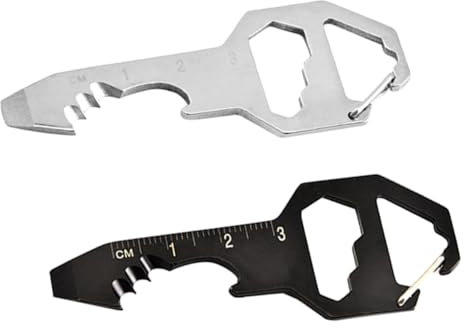 OKUMEYR Schlüssel-flaschenöffner Aus Edelstahl Mehrzweck-öffnerschlüssel Als Bieröffner Und Schlüsselanhänger Mit Schraubenschlüssel-funktion