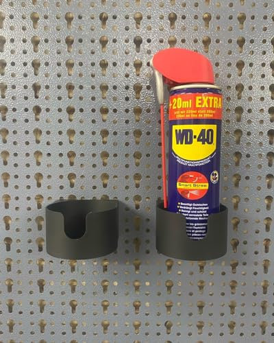 2x Halterung Sprühflaschen Spraydosen passend für Küpper Lochwand und Eurolochung 45 mm Eurolochwand - Alle Lochwände - Systemhalter - Lochwand Zubehör