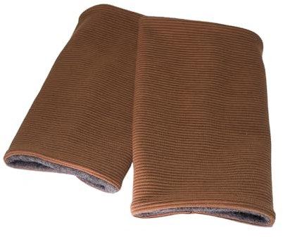 Pulswärmer (Armstulpen), aus Rippen-Jersey und Baumwollfleece, Nähwerkstatt Marke Britta Meier (Braun)