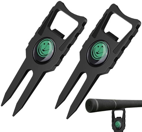 Marqueur de Balle pour Outil de Divot de Golf, ouvre-Bouteille pour Outil de Divot - Outil de réparation 6 en 1 pour Tee-Shirt de Club de Golf, ouvre-Bouteille,Outil de Bouton