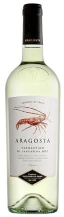 Vino Bianco Aragosta, Vermentino di Sardegna DOC, Perfetto per Piatti di Pesce, 2 Bottiglie da 75cl, Vini Sardi, Cantina Santa Maria La Palma Alghero