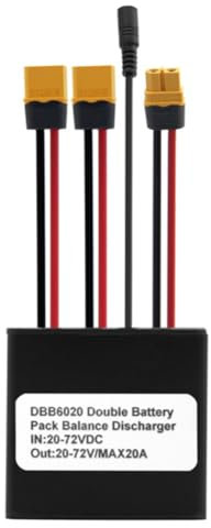 Hfourhnik Electric Bike Double Battery Discharge Converter 20V‑72V 20A E-Bike Motor Dual Battery Parallel Module Adapter