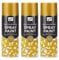 DIOXSTAR Metallic Gold Spray Paint, Fast Drying, Non-Cracking, Suitable for Most Surfaces Including Wood, Metal and Brick, Interior and Exterior Decoration, 400ml (3 PCS)