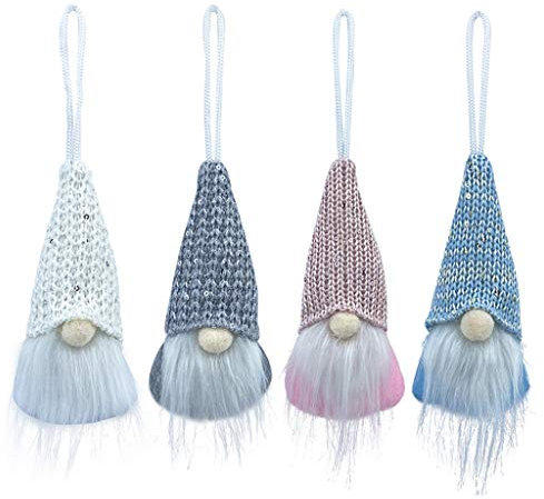 MEIBAOGE Weihnachtsanhänger, 4 Stück, schwedischer Weihnachtsmann für Baum, Ornament für Festival, Babyparty, Dekoration, Zubehör