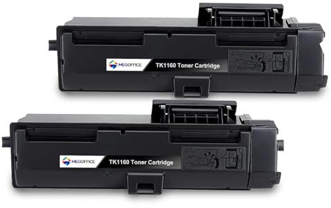 MEGOFFICE TK1160 Tonerkartusche Kompatibel für Kyocera ECOSYS P2040DN P2040DW P2050DN P2040 DN P2040 DW 2040DN 2040DW Drucker(2 Schwarz)