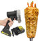Couteau à Doner Kebab électrique sans Fil, Couteau Shawarma Professionnel, Couteau gyroscopique portatif en Acier Inoxydable, trancheuse à Viande, avec Chargeur Rapide, 2 Lames, épaisseur réglable de