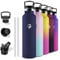 Grsta Gourde, Bouteille Isotherme 1l, Anti Fuite, Gourde Paille Adulte, Double Isolation, Gourde Inox, Acier Inoxydable 18/8, Gourde sans Bpa, Bouteille d'eau pour Randonnée, Camping, Aptitude, Yoga