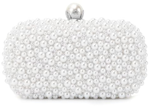 OPLERT Frauen Perle Abend Handtaschen Perlen Kupplung Geldbörsen für Hochzeit Braut Party Prom