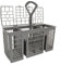 EpheyFIF Cesta de cubiertos para Bosch, para Siemens, para lavavajillas Bauknecht, soporte de utensilios de repuesto resistente, bandeja organizadora ajustable para lavavajillas con diseño