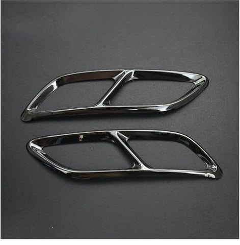 YyQFMA8 Auto Auspuffblenden Für Audi A3L A3 8Y 2021,Edelstahl Auspuffrohr Abdeckung Exterior Zubehör Auto-Endschalldämpfer Autozubehör,A-Black