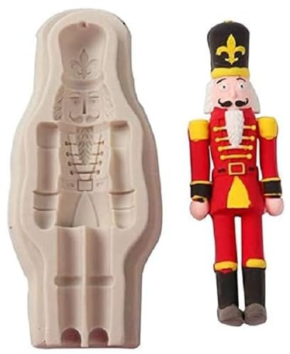 Nussknacker-Silikonformen, 3D-Nussknacker-Soldaten-Silikonform, für Kuchen-Backwerkzeuge