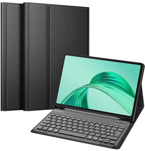 FINTIE Teclado AZERTY para Honor Pad X8a de 11 Pulgadas (2024), Teclado inalámbrico Bluetooth AZERTY, Cubierta multiposición, Negro