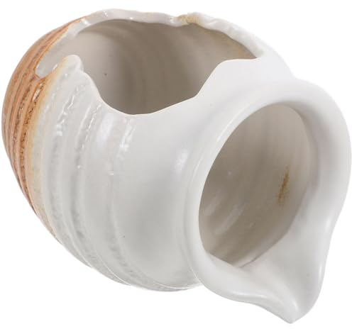 KONTONTY Keramikglas Wasserbrunnen Gartendeko Mit Zirkulierendem Wasserfall Für Innen Und Außen Balkon Terrasse 4.88X3.86X3.54In Tontopf Aquarium Wasserspender