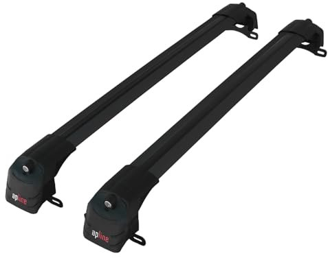 Apline Kompatibel mit Skoda Kodiaq 2024-2025 ACE-2 Relingträger Dachträger Auto Gepäckträger Schwarz Aluminium 2 Stangen