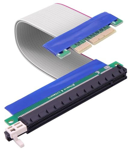 YARCHONN PCI-E 4X auf 16x Riser Kabel Adapter PCI Express 4X auf 16x Riser Karten Konverter Verlängerungskabel Verlängerer für Grafik SSD RAID Card-19cm